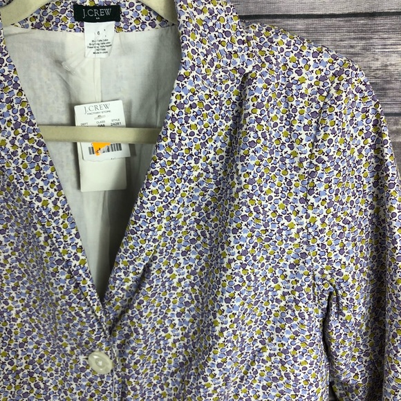 J. Crew Factory floral long sleeve 3 button blazer - Picture 3 of 8
